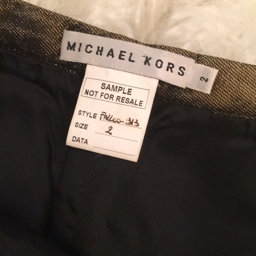 Vintage Michael Kors Gold Lamé Pencil Skirt - Picture 5 of 8